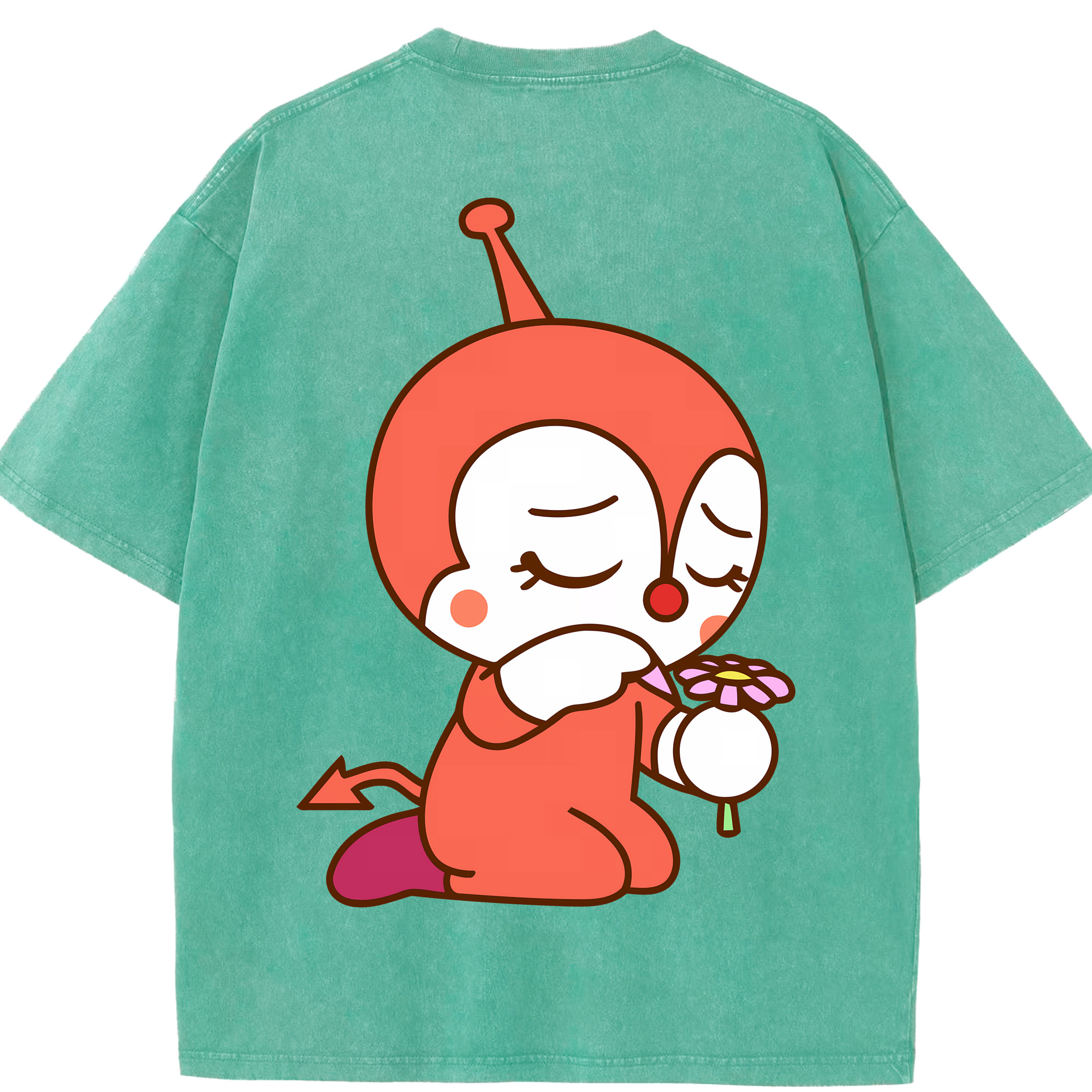 （画像用） アンパンマン Anpanman 綿100% ヴィンテージ風 半袖Tシャツ（背面プリント）